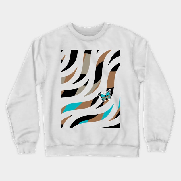 Abstract Black and White Simple Pattern geometry Crewneck Sweatshirt by Promoseven369